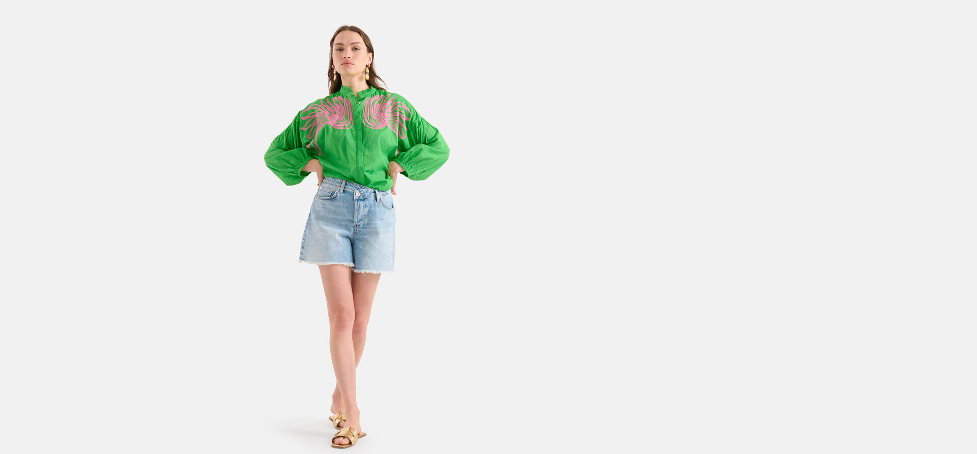 Relaxed Fit Denim Short Bleached SHOEBY WOMEN