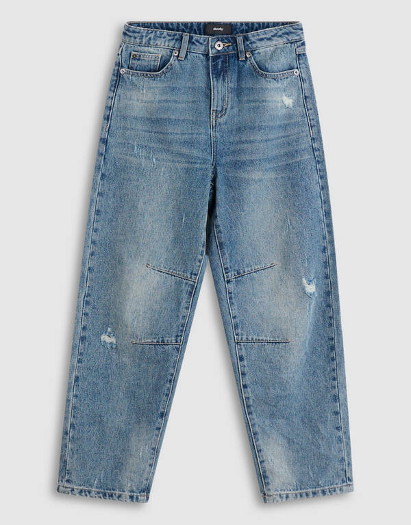 Destroyed Balloon Fit Jeans Donkerblauw SHOEBY BOYS