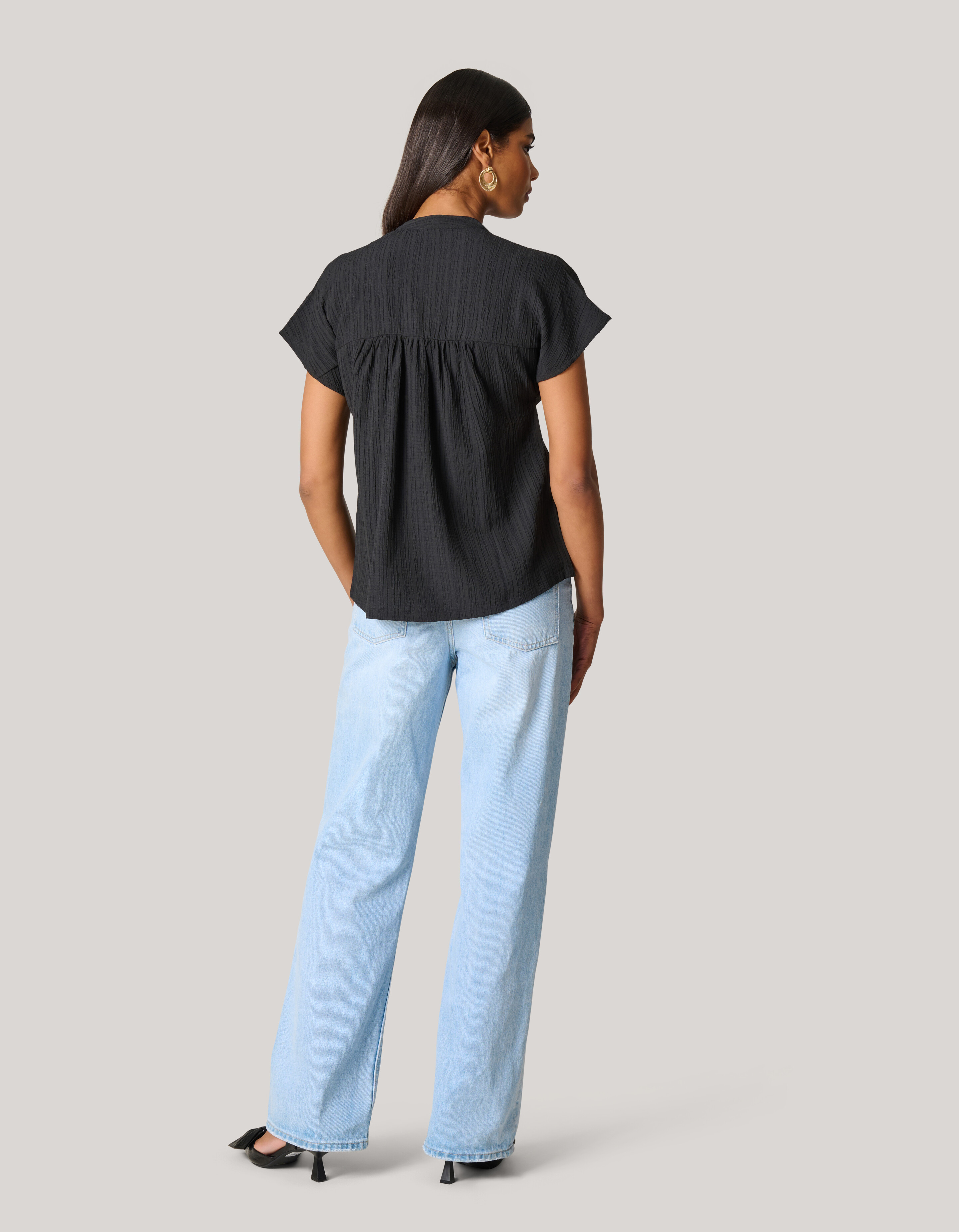 Structuur Top Zwart SHOEBY WOMEN