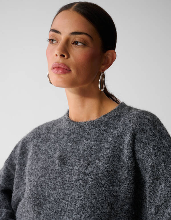 Gebreide Trui Donkergrijs By Anna SHOEBY WOMEN