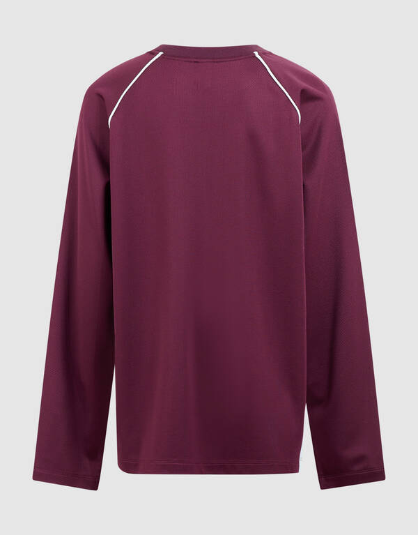 Sporty Longsleeve T-shirt Donkerrood SHOEBY BOYS