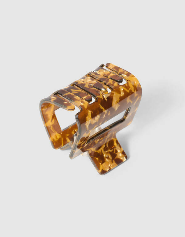 Square Haarclip Bruin SHOEBY ACCESSOIRES