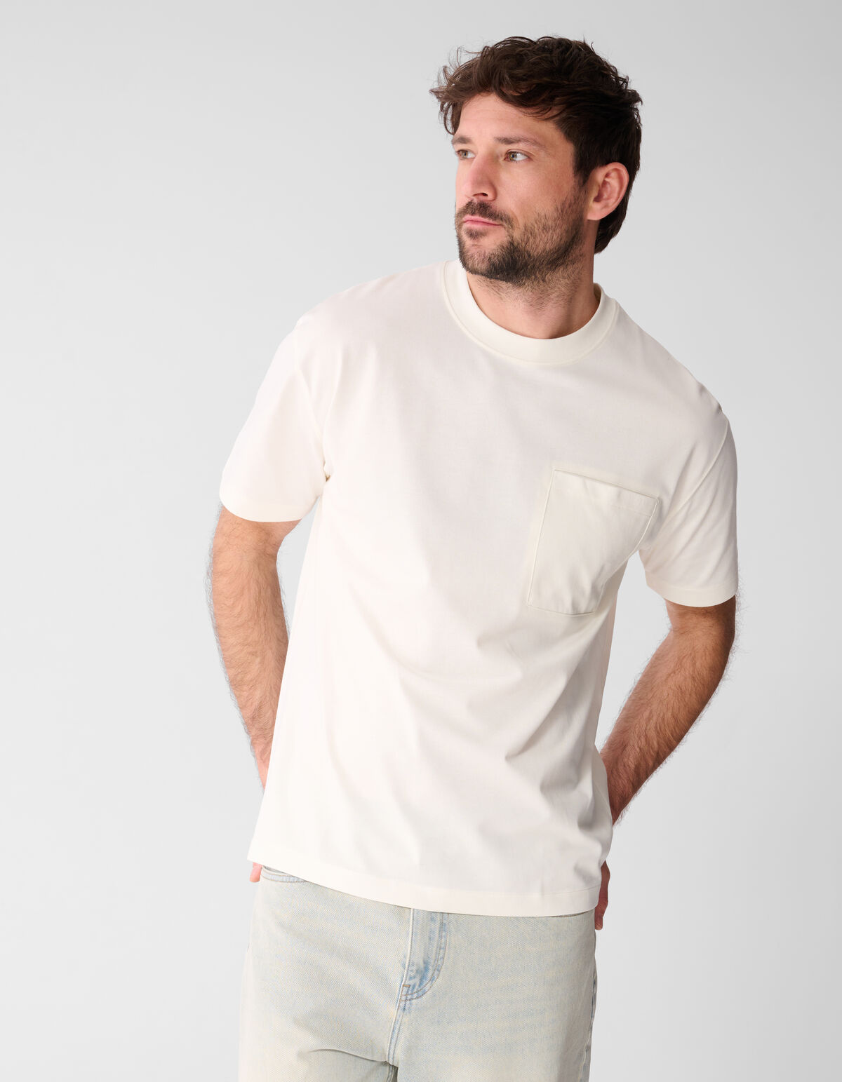 Pocket T-shirt Gebroken Wit SHOEBY MEN