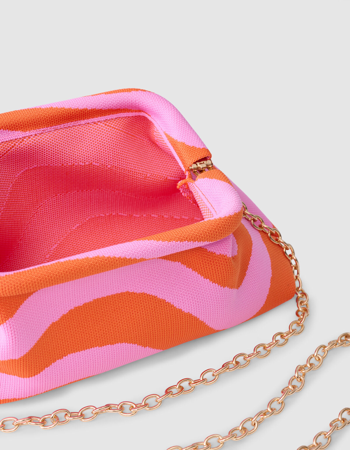 Knitted Clutch Tas Roze SHOEBY ACCESSOIRES