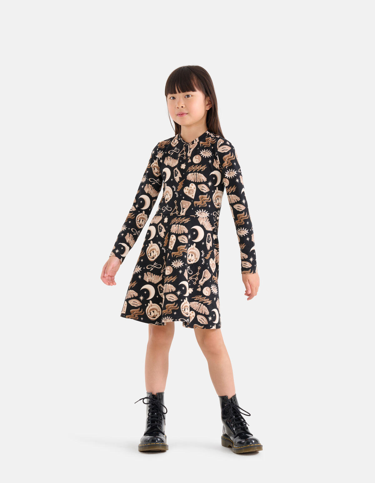 Printed Jurk Bruin SHOEBY GIRLS