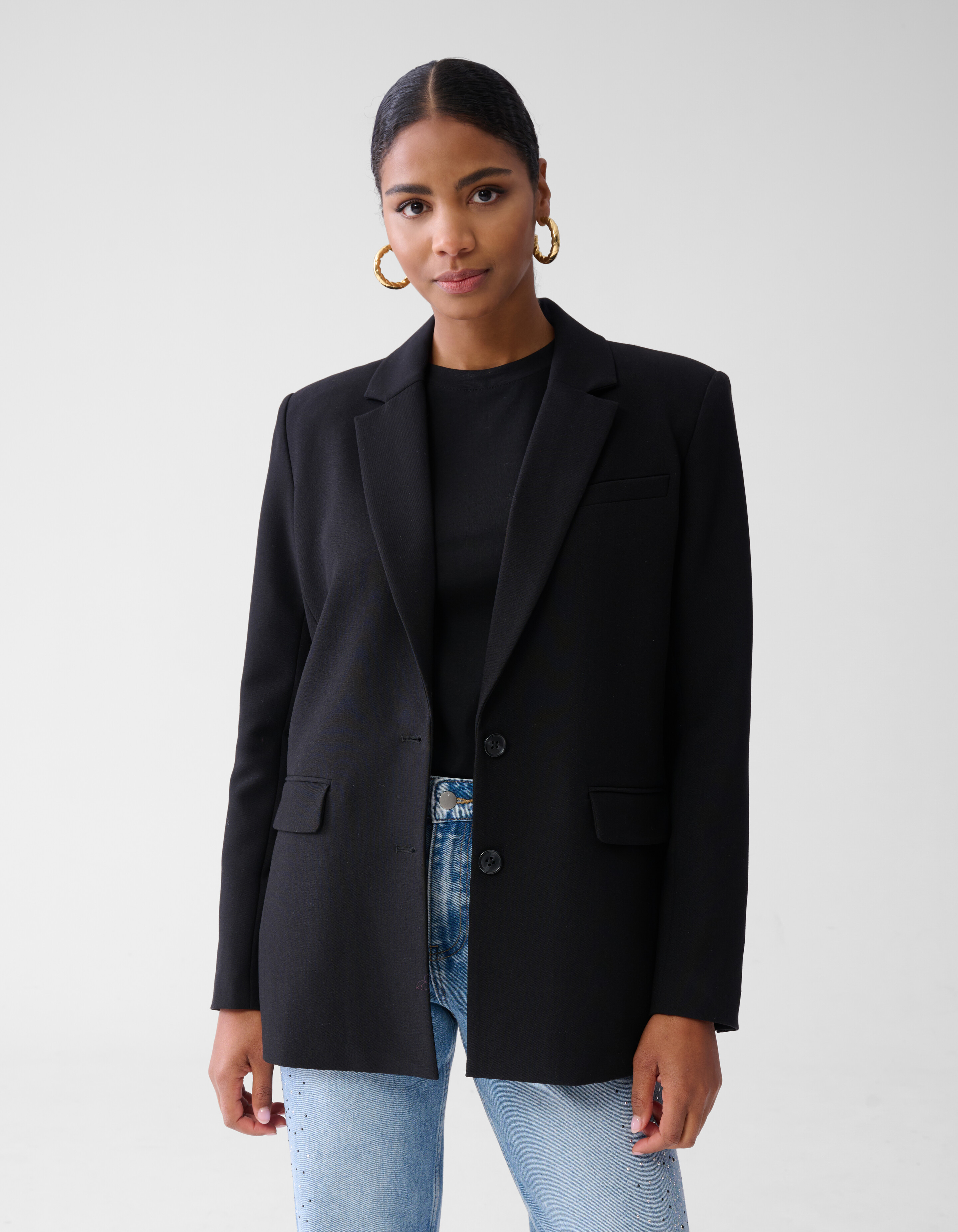 Oversized Basis Blazer Zwart SHOEBY WOMEN