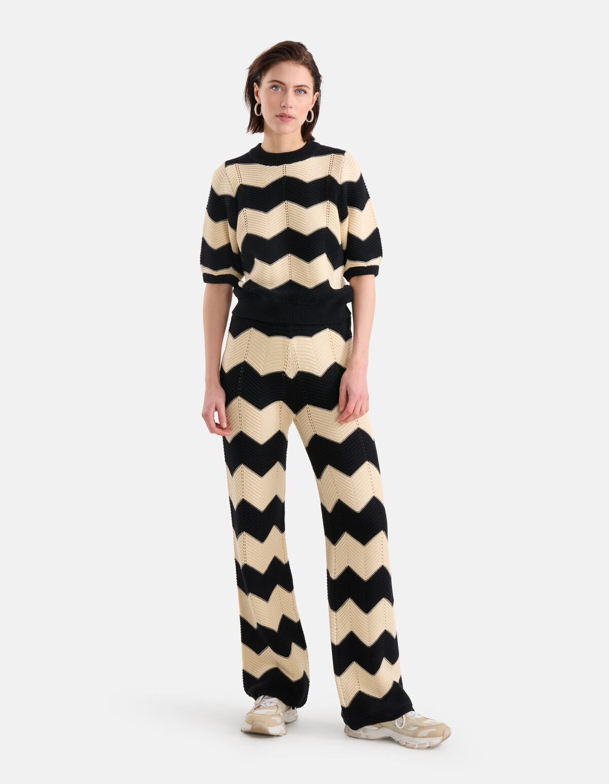 Crochet Broek Zwart/Gebroken Wit SHOEBY WOMEN