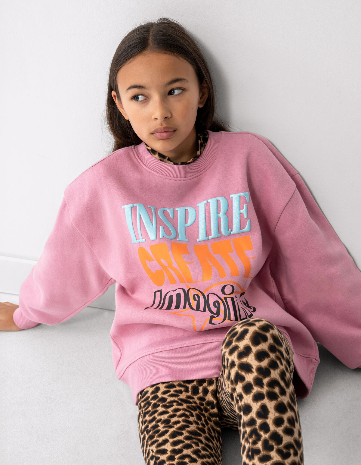 Inspire Artwork Sweater Roze SHOEBY GIRLS
