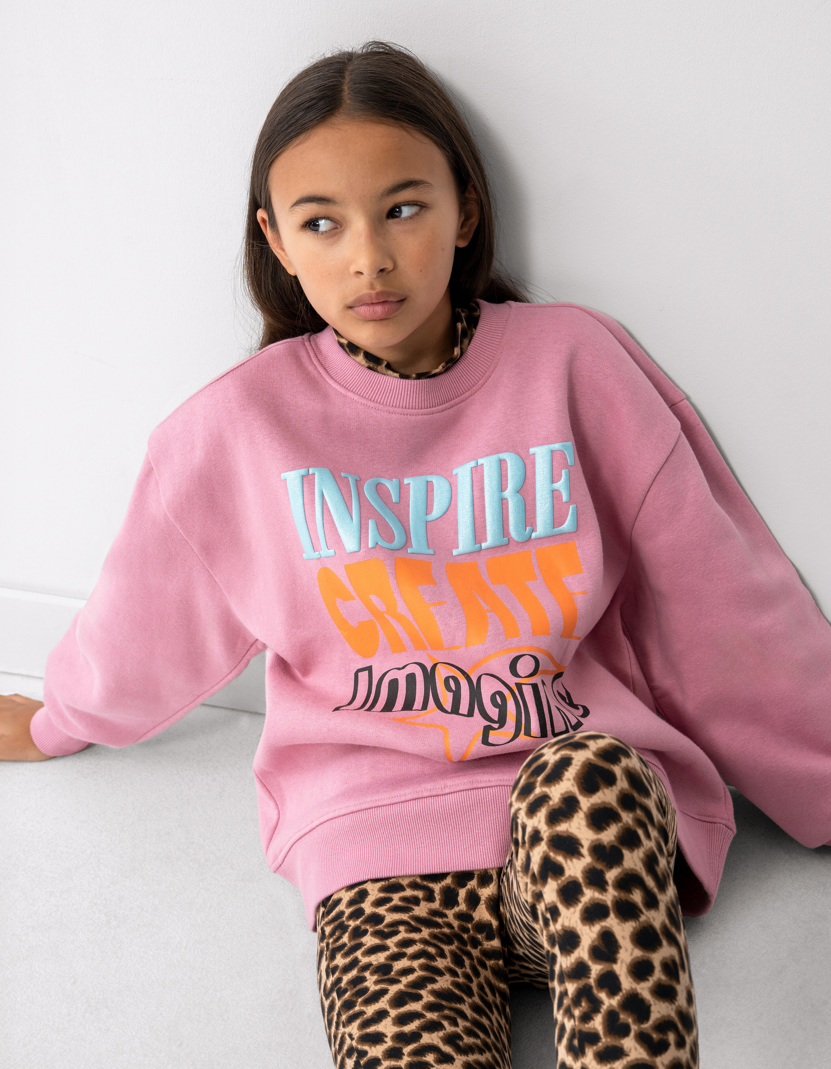Inspire Artwork Sweater Roze SHOEBY GIRLS