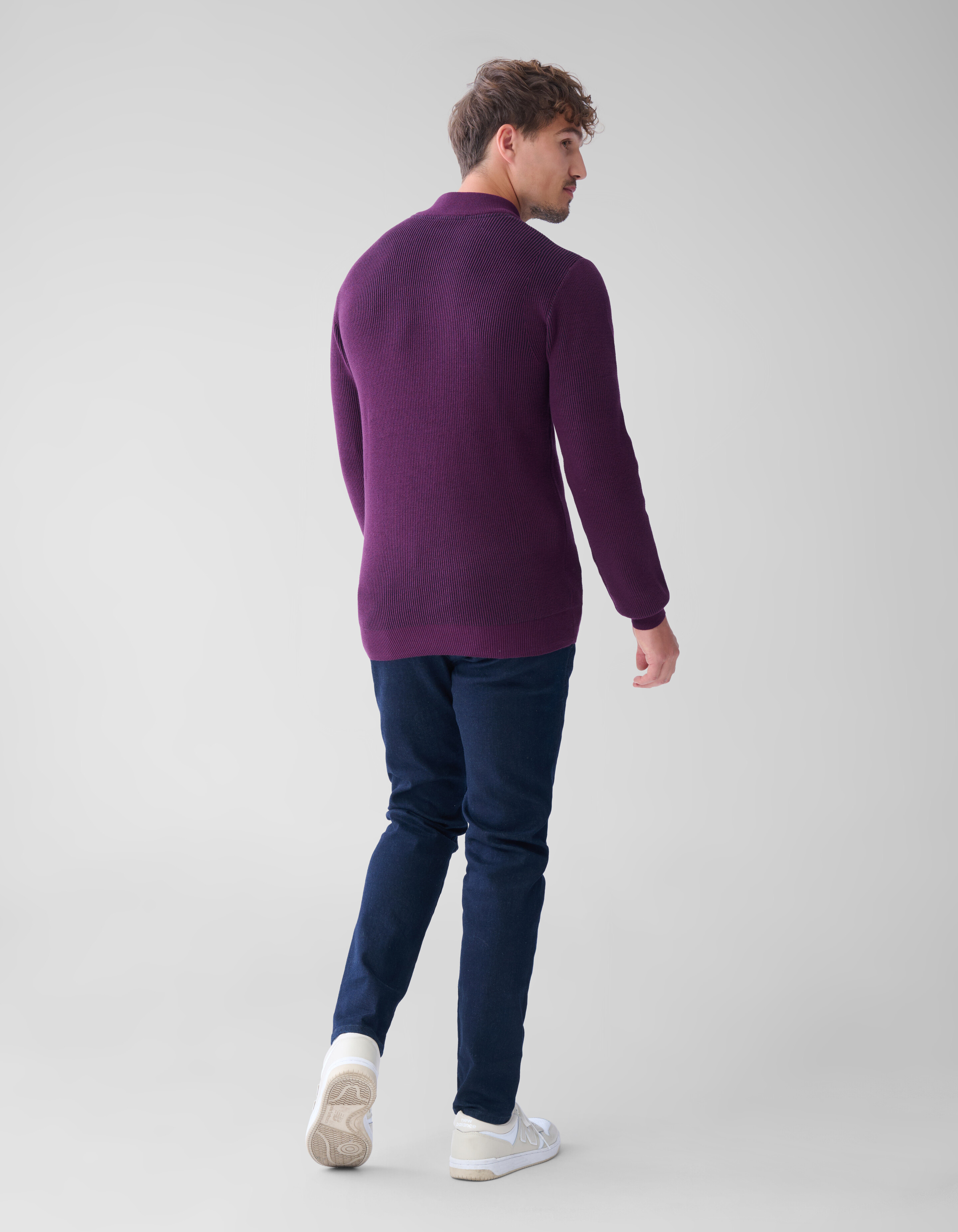 Rib Trui Donkerrood SHOEBY MEN