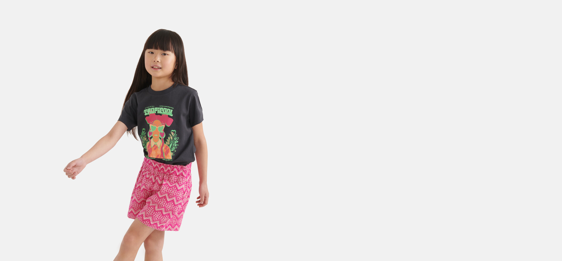 Artwork T-shirt Donkergrijs SHOEBY GIRLS
