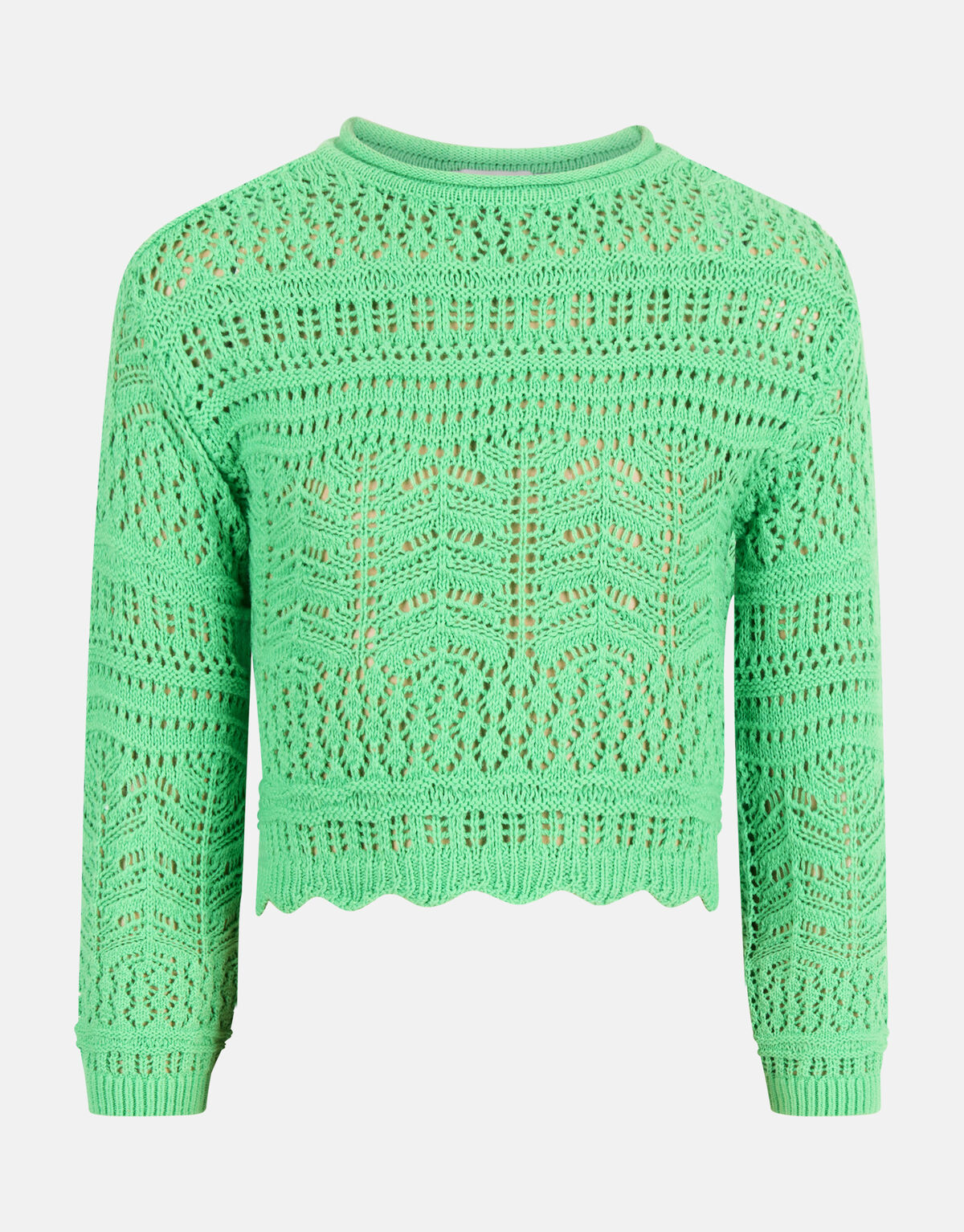 Crochet Trui Groen SHOEBY GIRLS