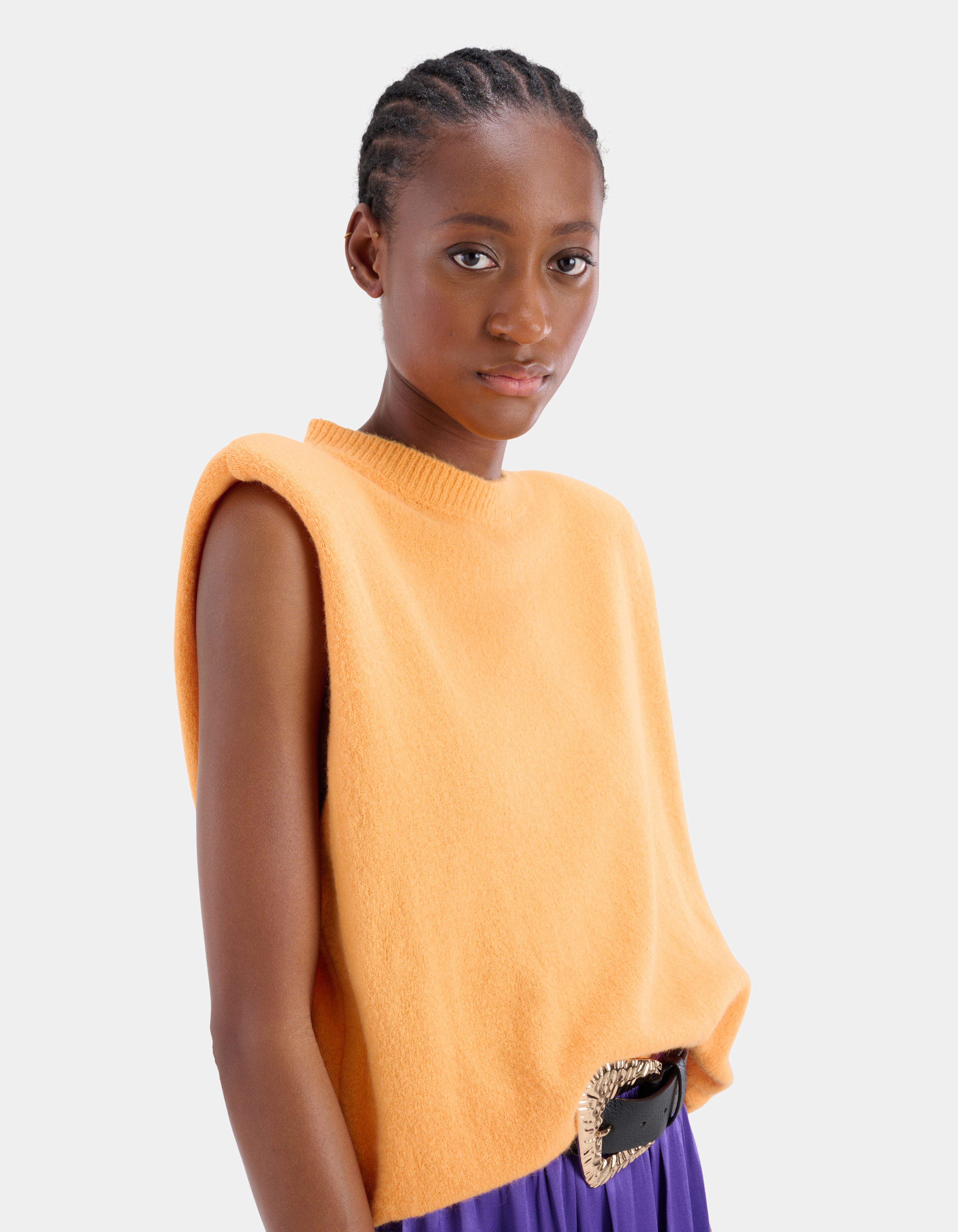 Sleeveless Colour Knit Top EKSEPT