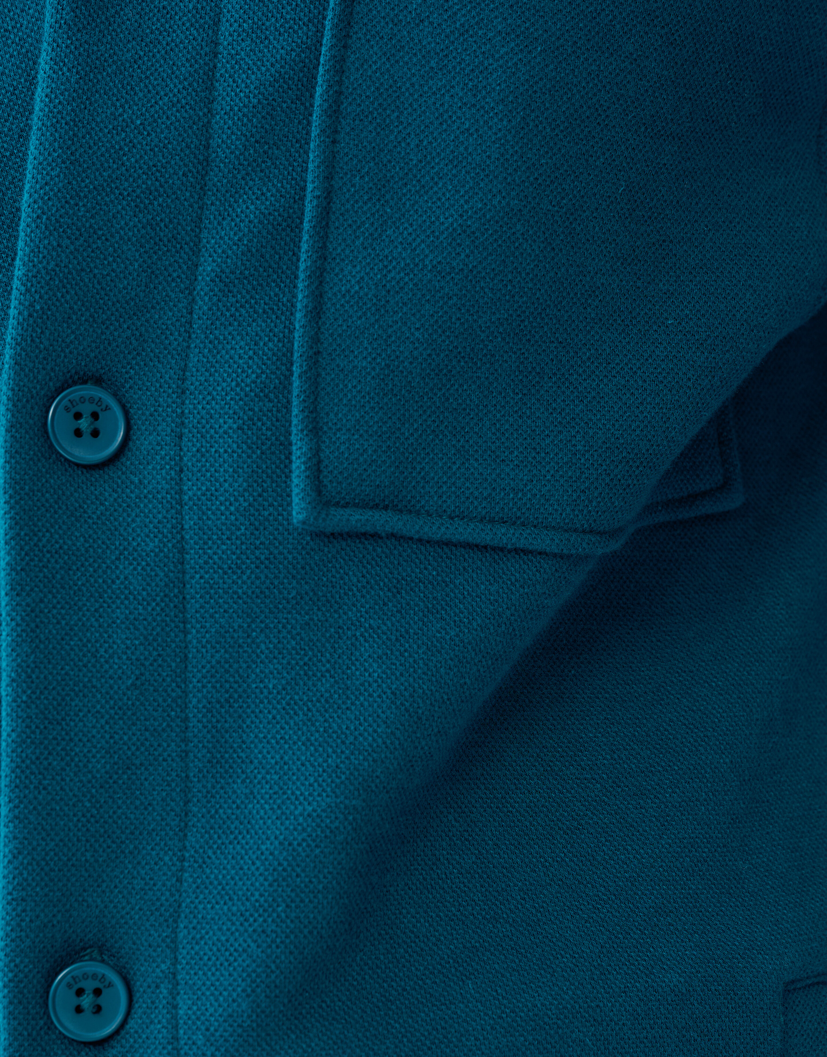 Pique Overshirt Donkergroen SHOEBY MEN