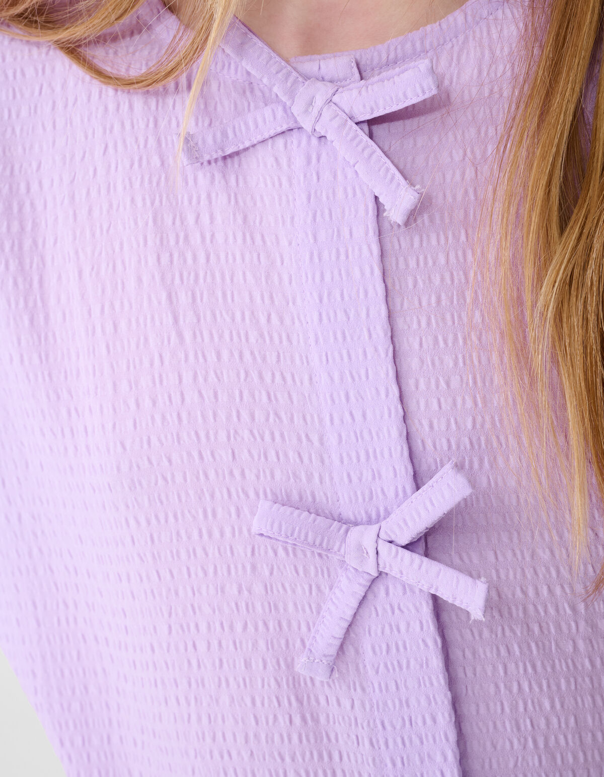 Strik Stripe Blouse Lichtpaars SHOEBY GIRLS