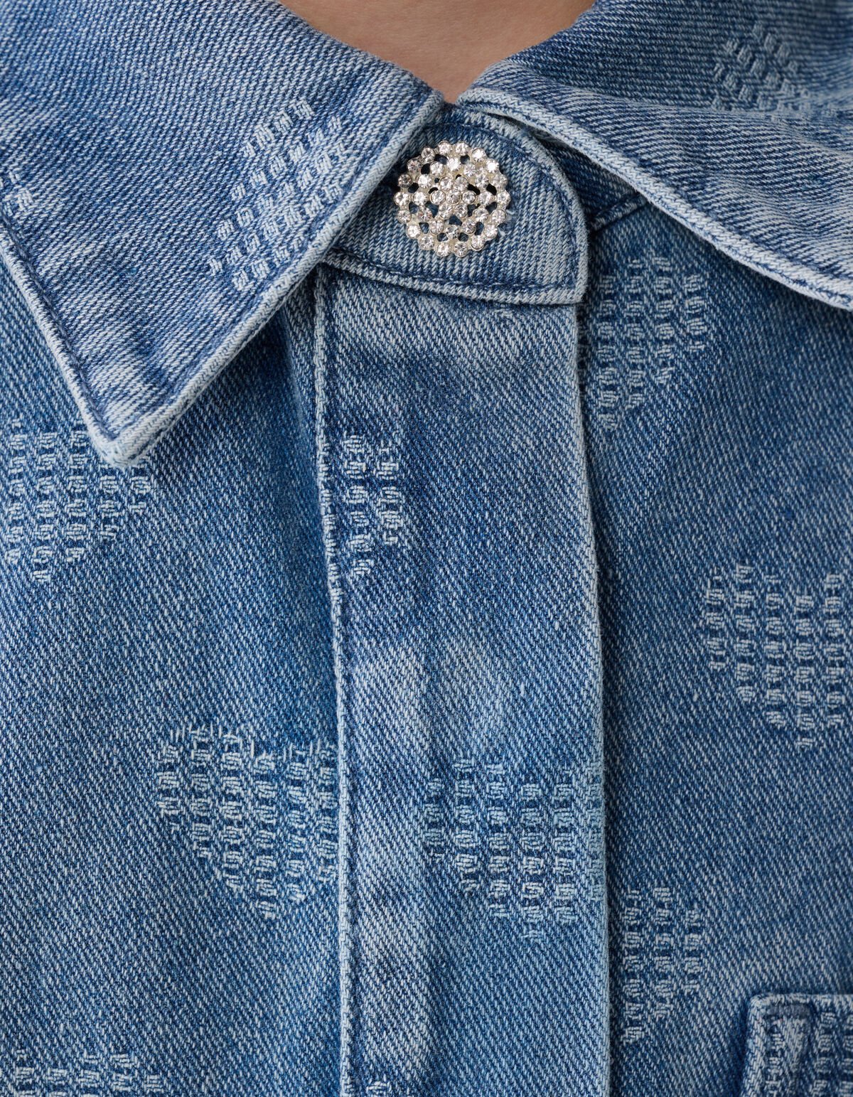 Heart Denim Blouse Blauw SHOEBY GIRLS