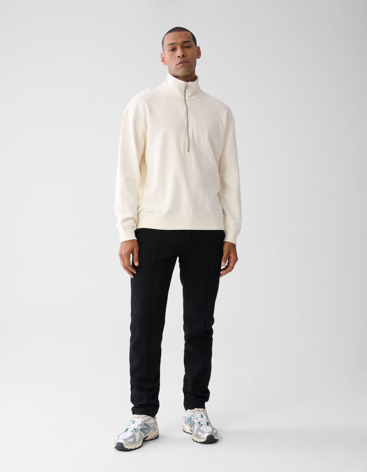 Zip Sweater Gebroken Wit SHOEBY MEN