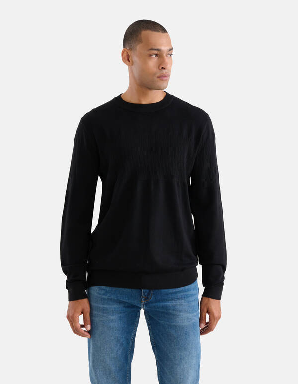 Structuur Trui Zwart SHOEBY MEN