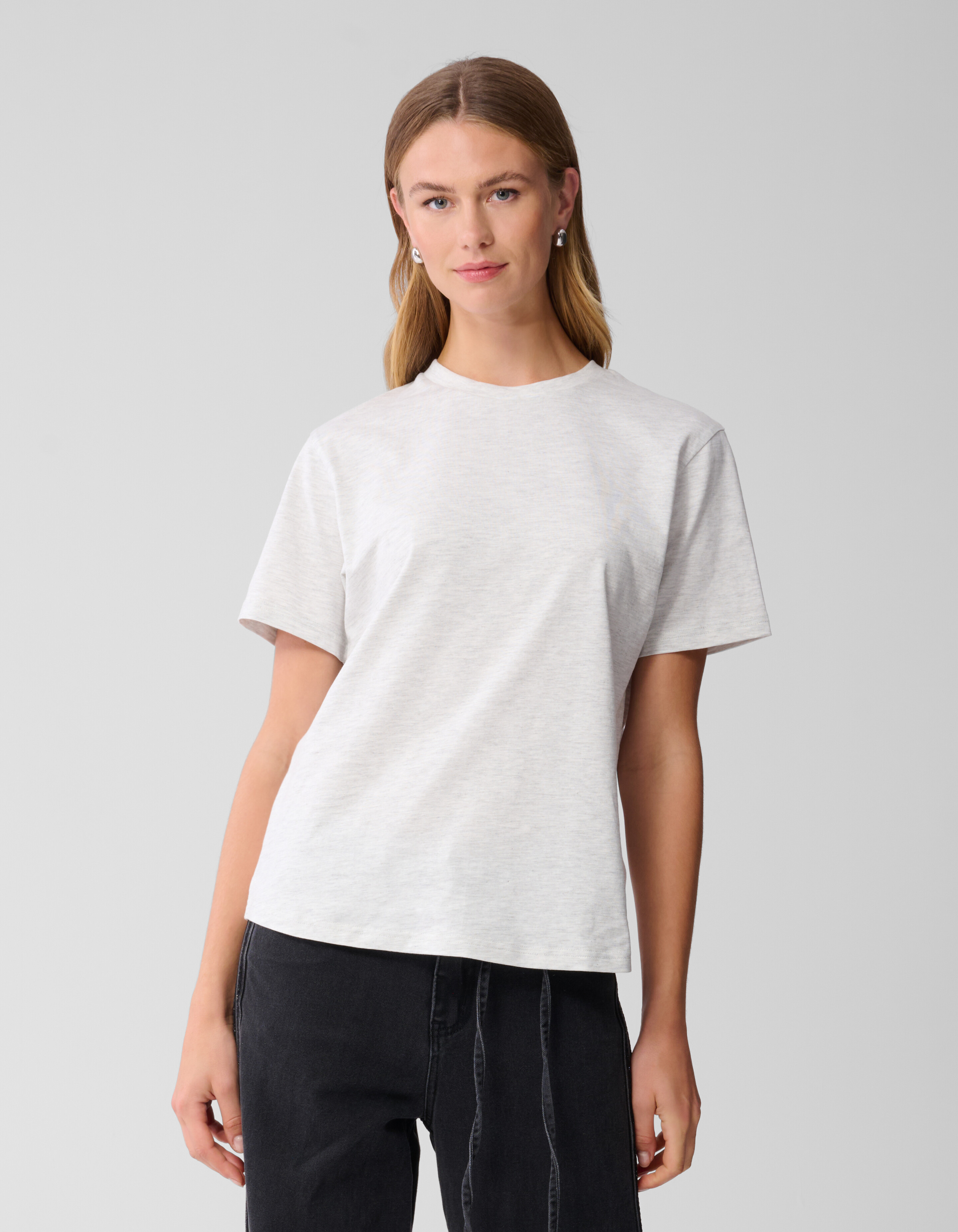 Basis T-shirt Lichtgrijs SHOEBY WOMEN