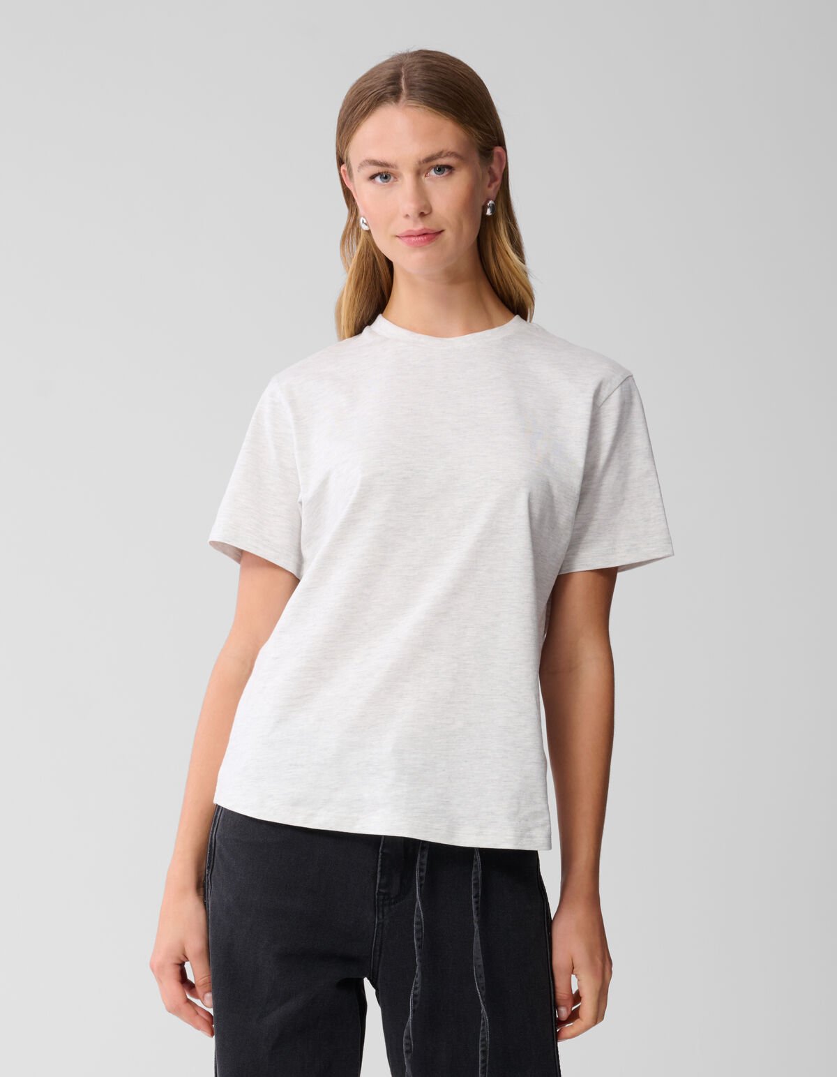 Basis T-shirt Lichtgrijs SHOEBY WOMEN
