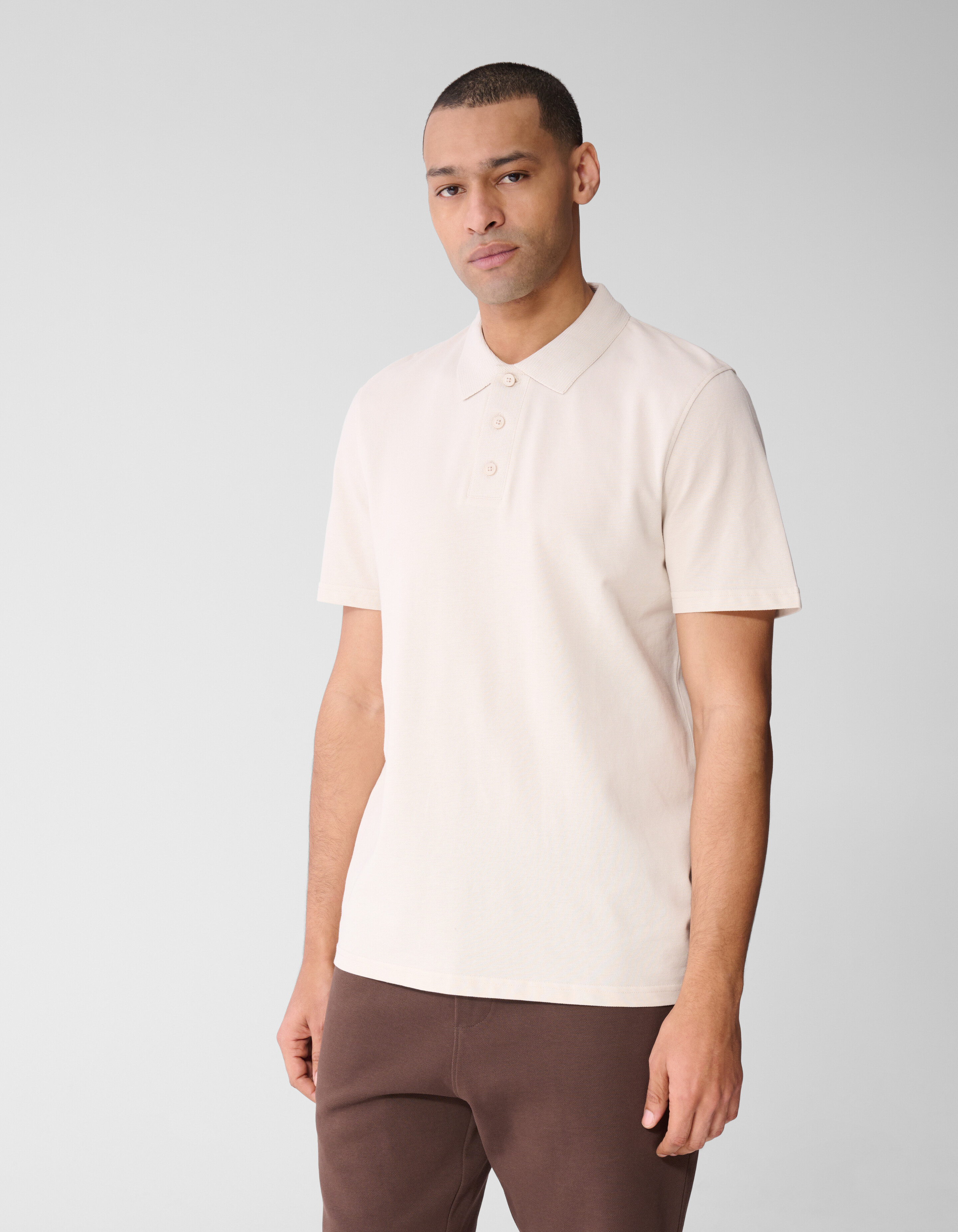 Gebreide Polo Zand SHOEBY MEN