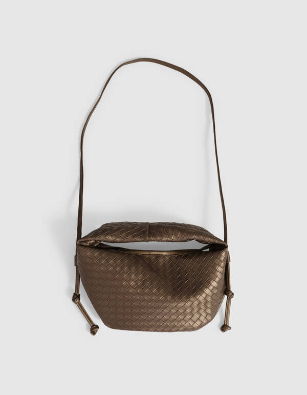 Small Braided Tas Bruin SHOEBY ACCESSOIRES