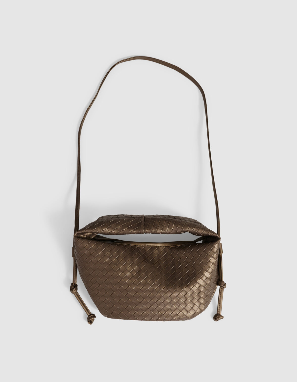 Small Braided Tas Bruin SHOEBY ACCESSOIRES