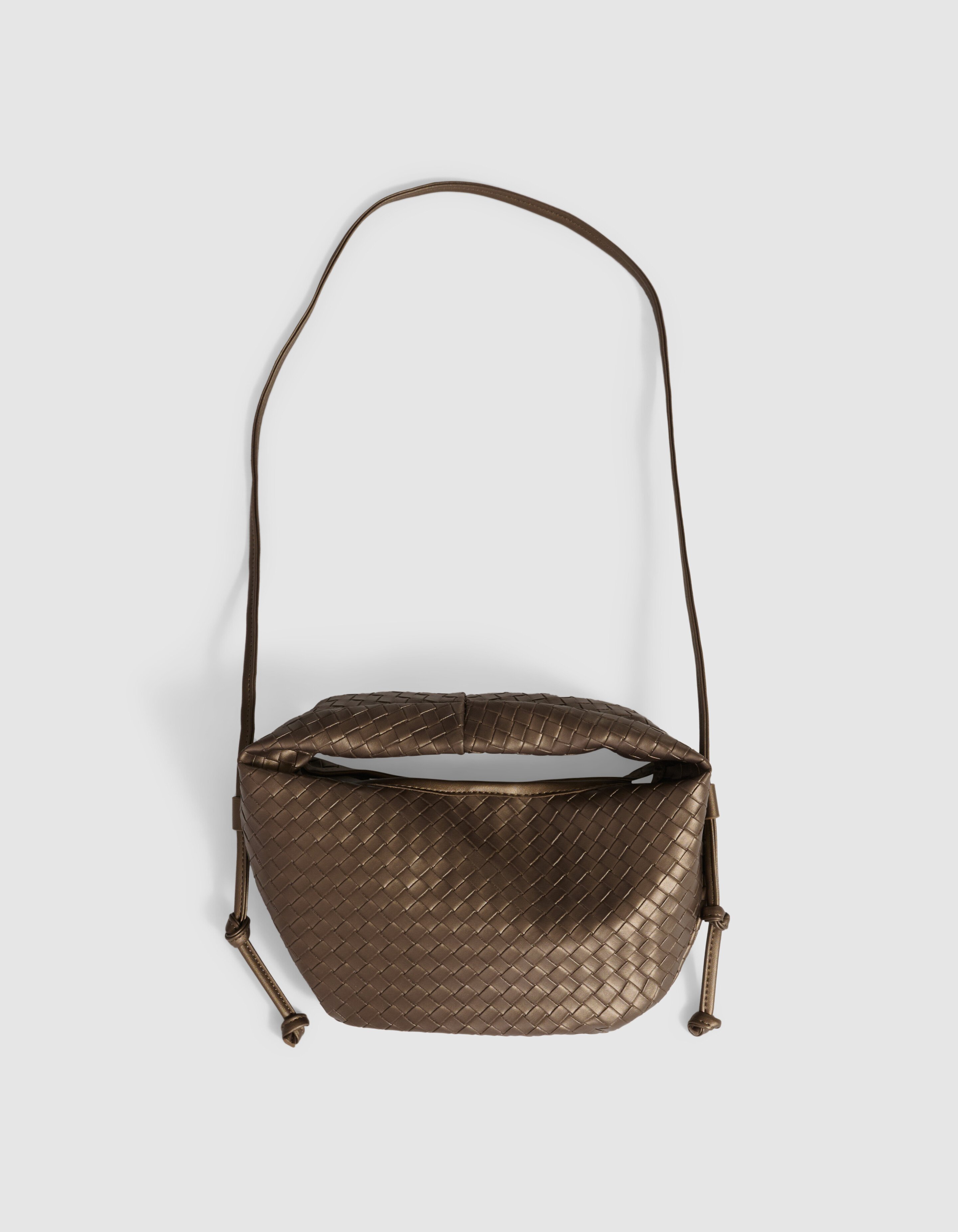 Small Braided Tas Bruin SHOEBY ACCESSOIRES