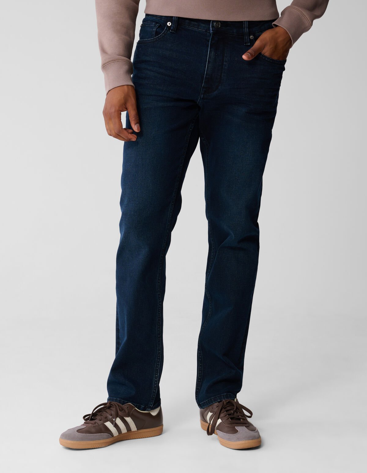 Straight Fit Jeans Blauw/Zwart L32 SHOEBY MEN