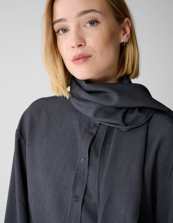 Oversized Tailored Blouse Donkergrijs By Lonneke SHOEBY WOMEN