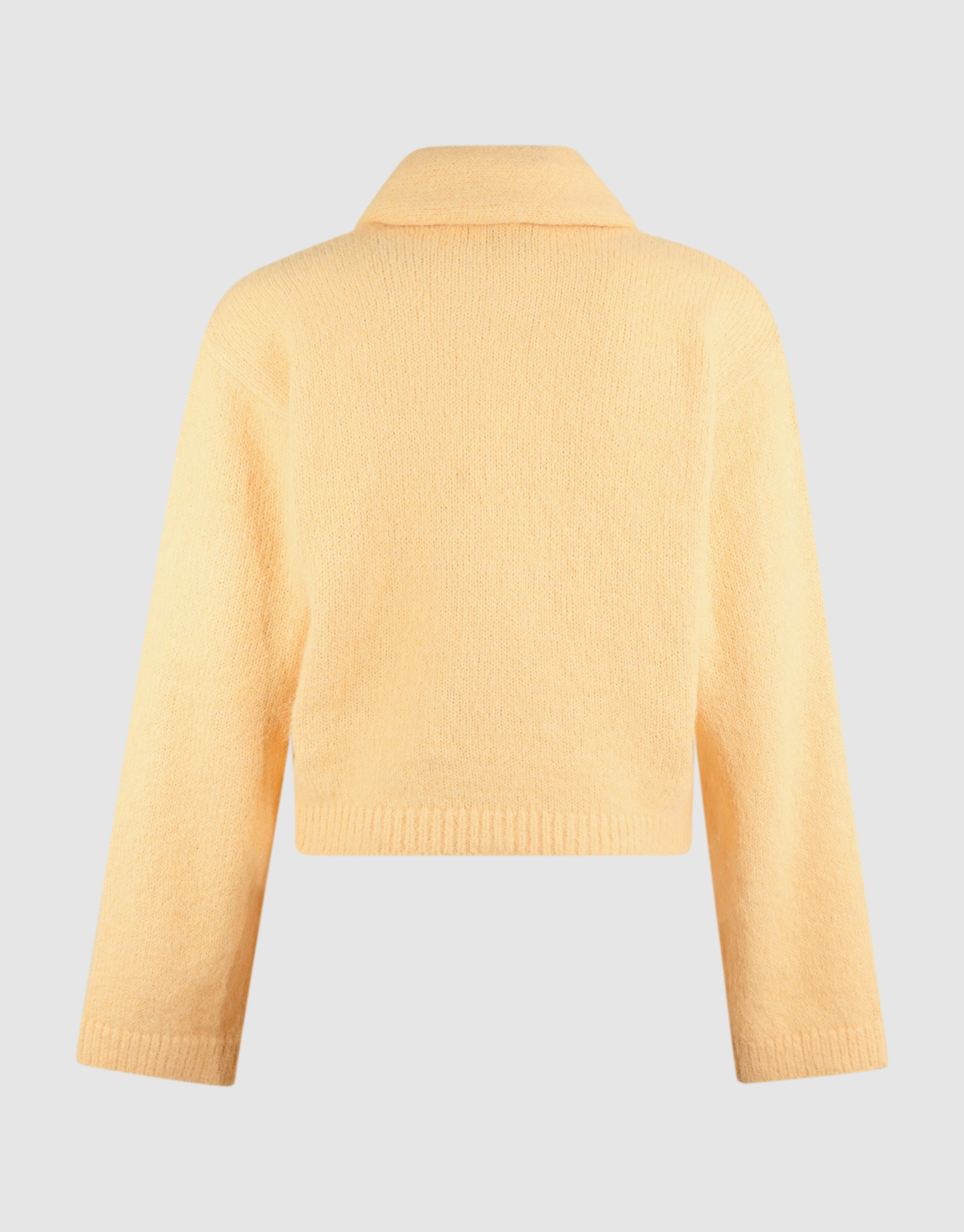 Fluffy Scarf Gebreide Trui Geel SHOEBY WOMEN