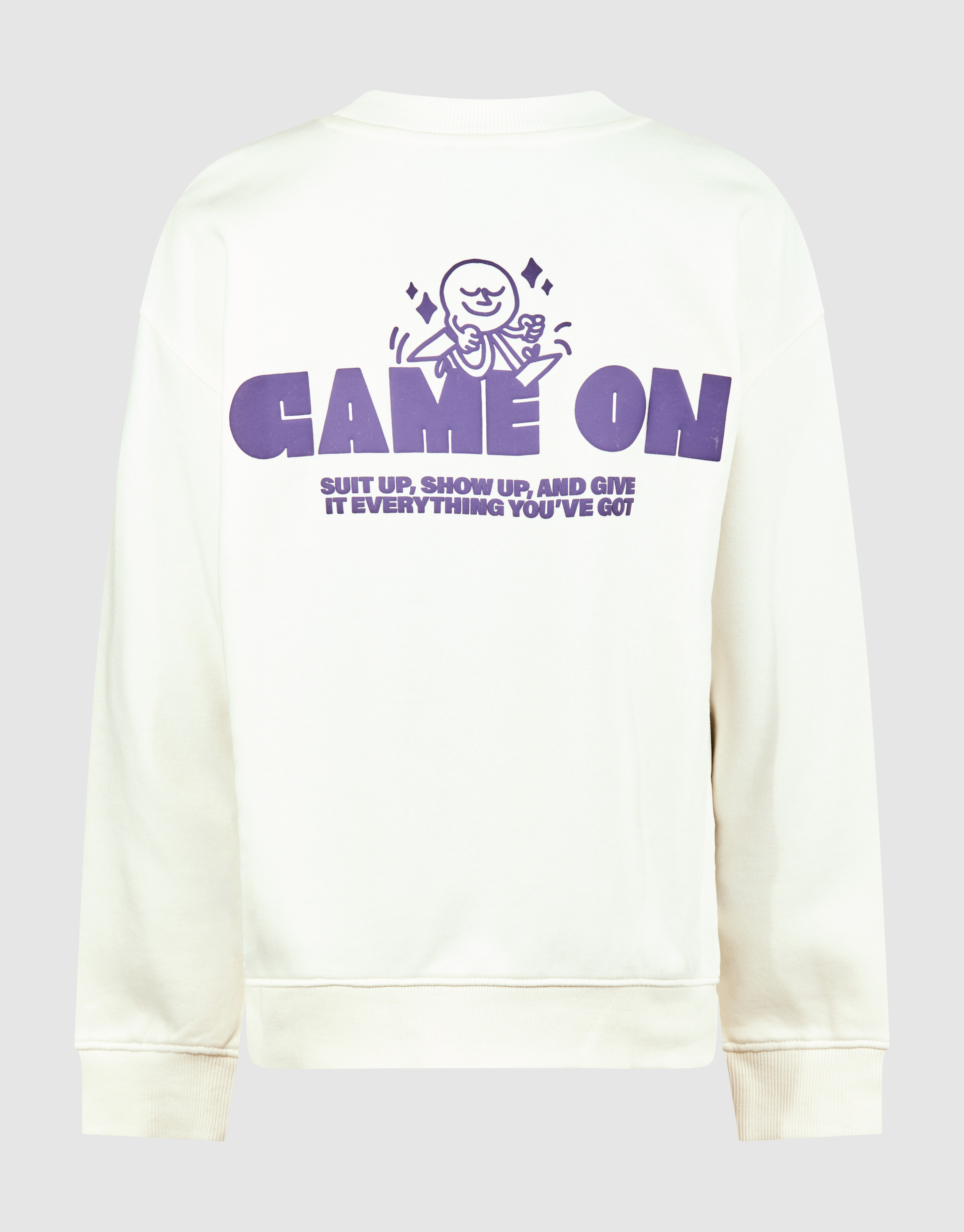 Game On Artwork Sweater Gebroken Wit SHOEBY BOYS