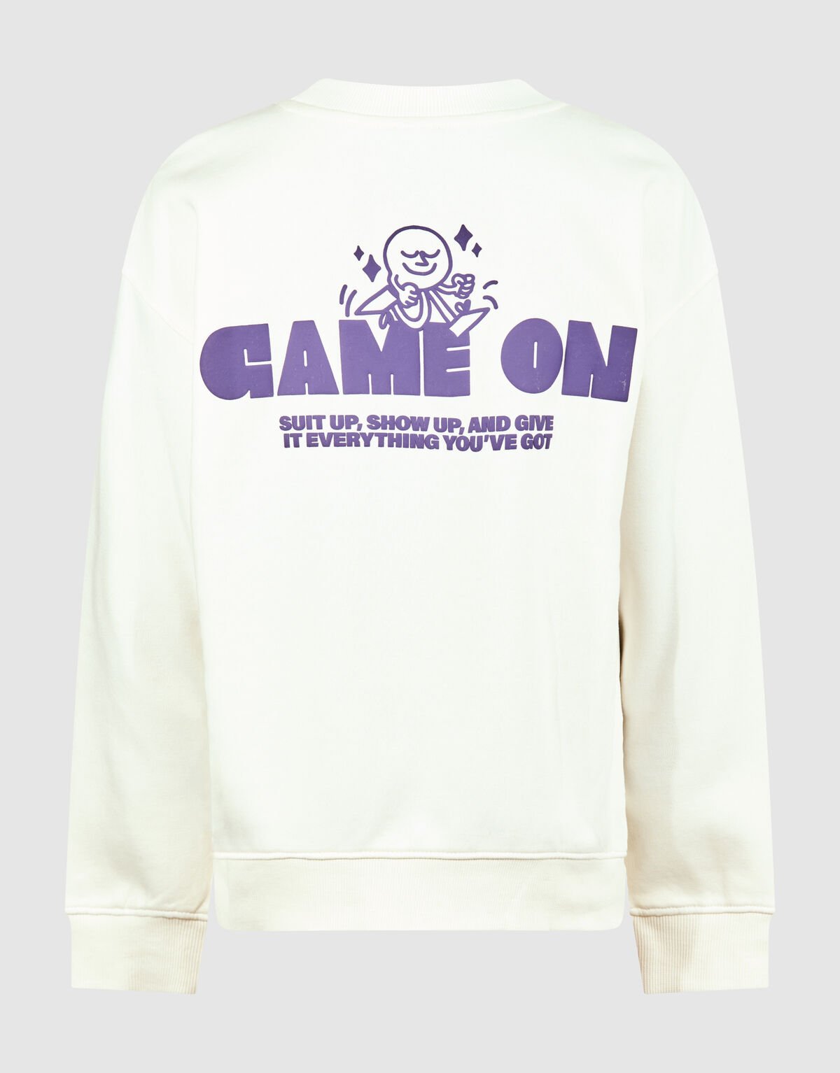 Game On Artwork Sweater Gebroken Wit SHOEBY BOYS