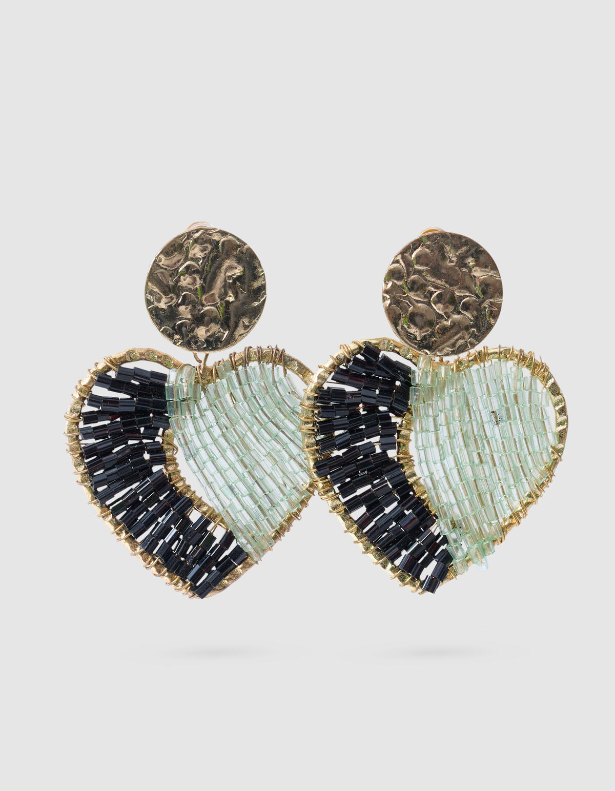 Beaded Heart Oorbellen Goud SHOEBY ACCESSOIRES