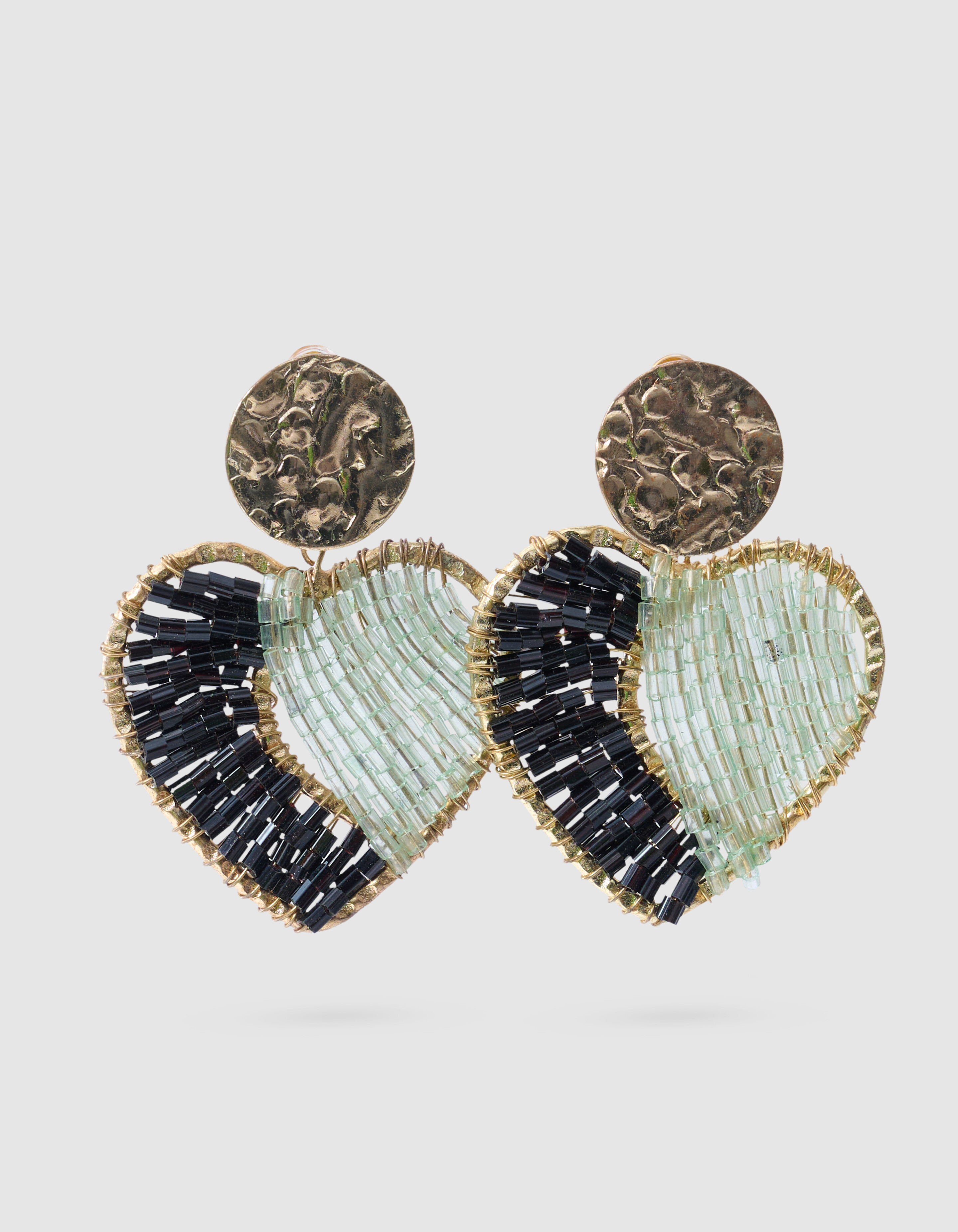 Beaded Heart Oorbellen Goud SHOEBY ACCESSOIRES
