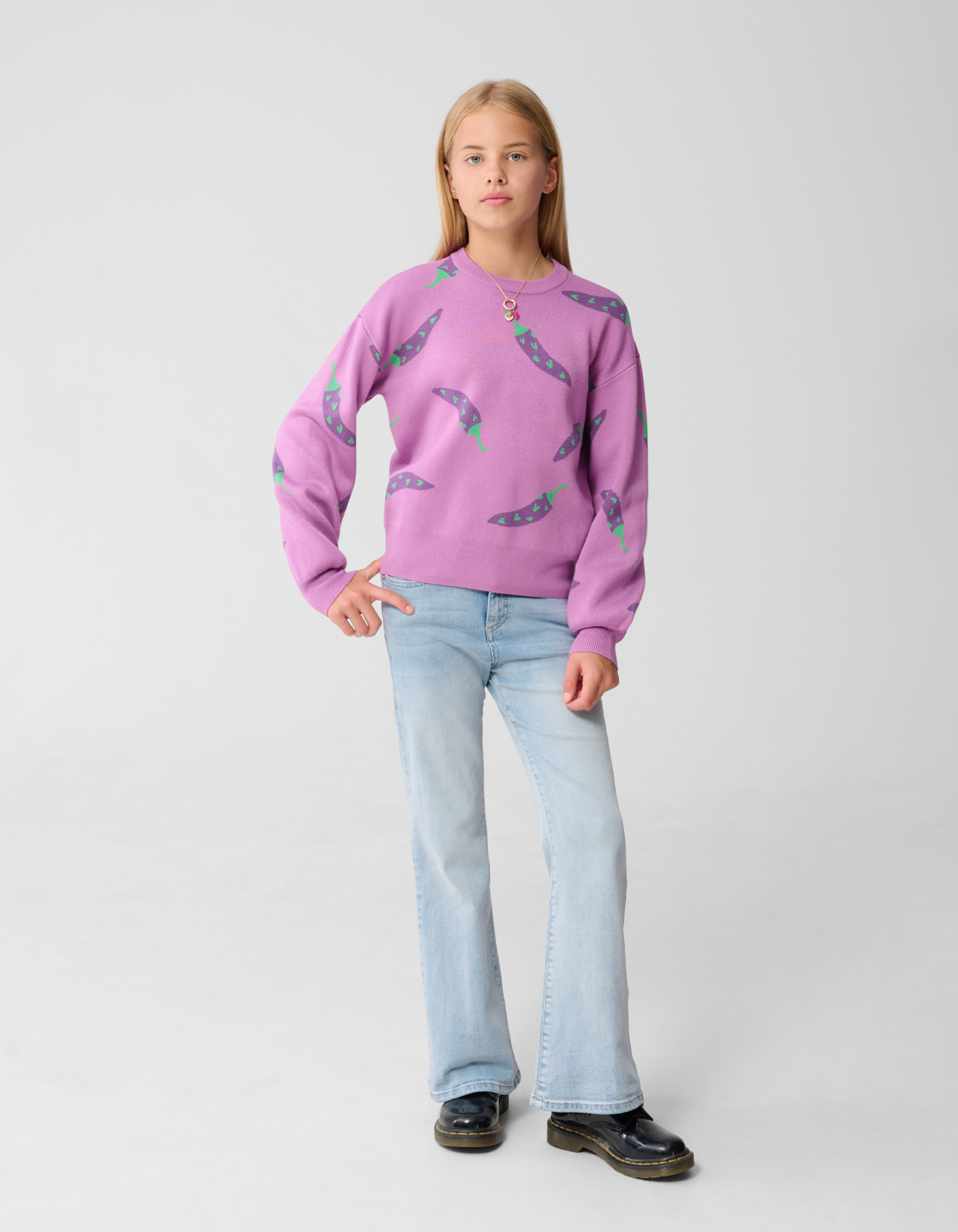 Peper Artwork Trui Roze SHOEBY GIRLS