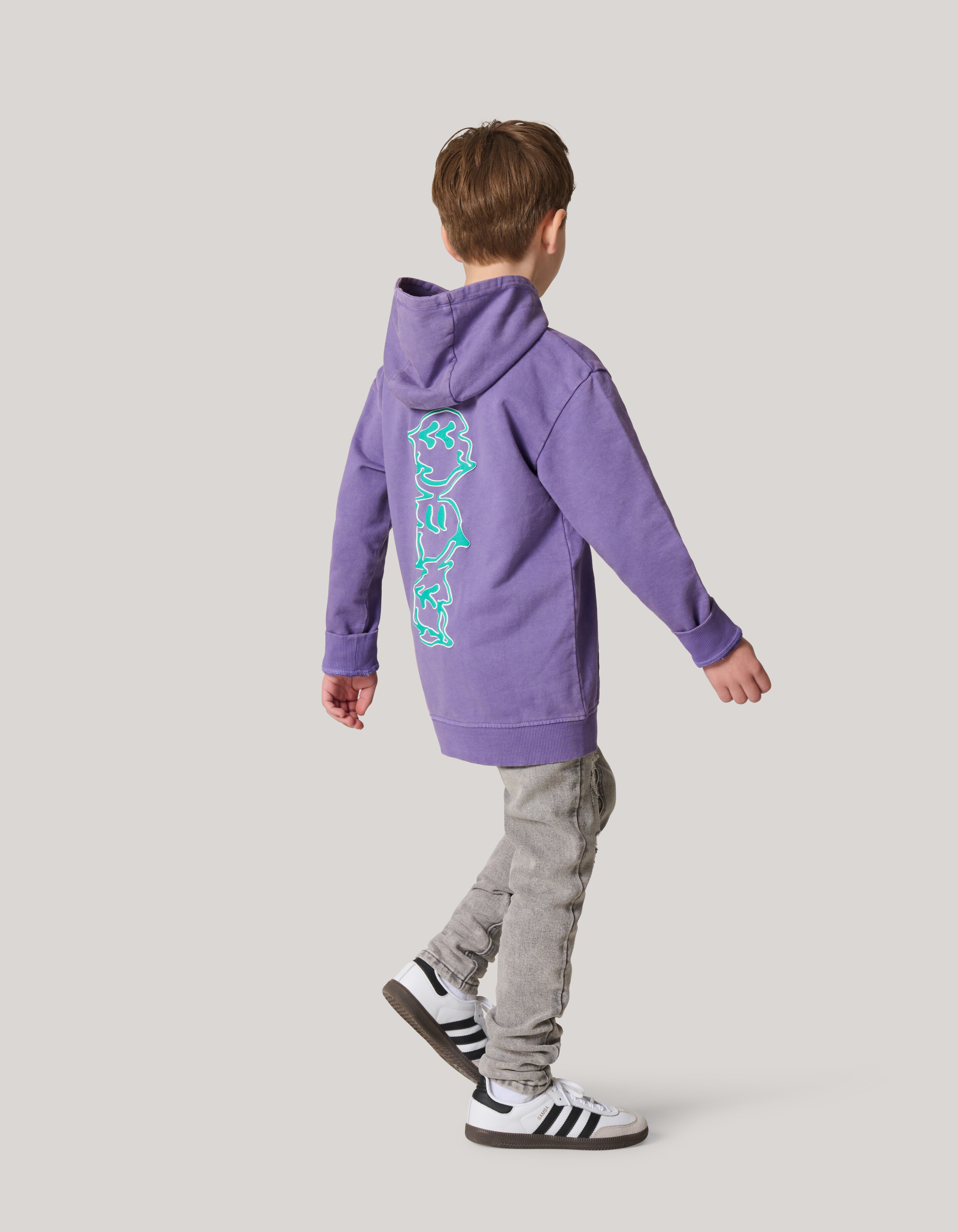 Washed Hoodie Paars SHOEBY BOYS