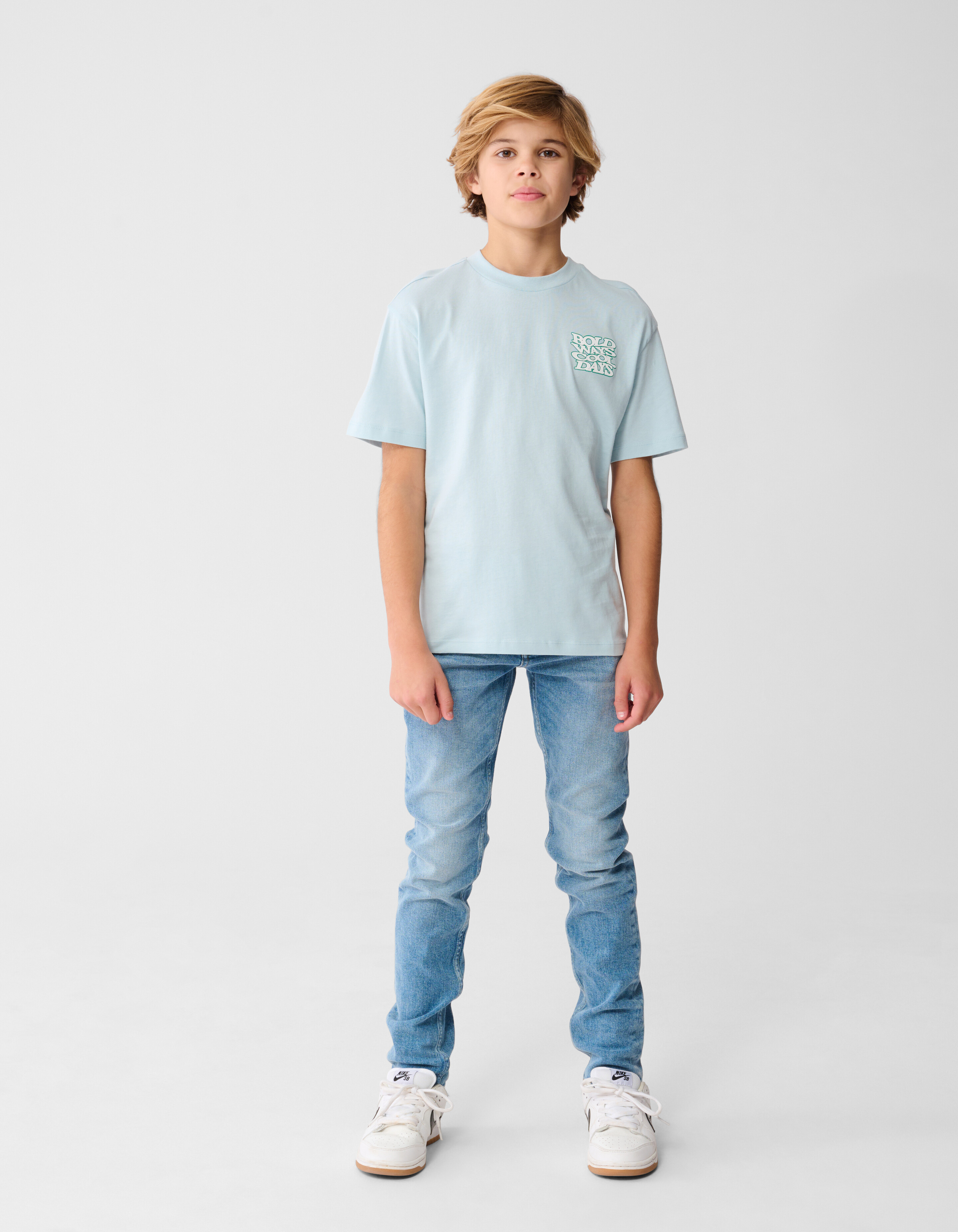 Bold Days Artwork T-shirt Lichtblauw SHOEBY BOYS