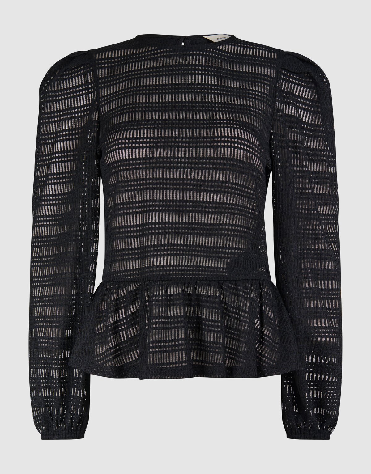 Mesh Structuur Top Zwart SHOEBY WOMEN