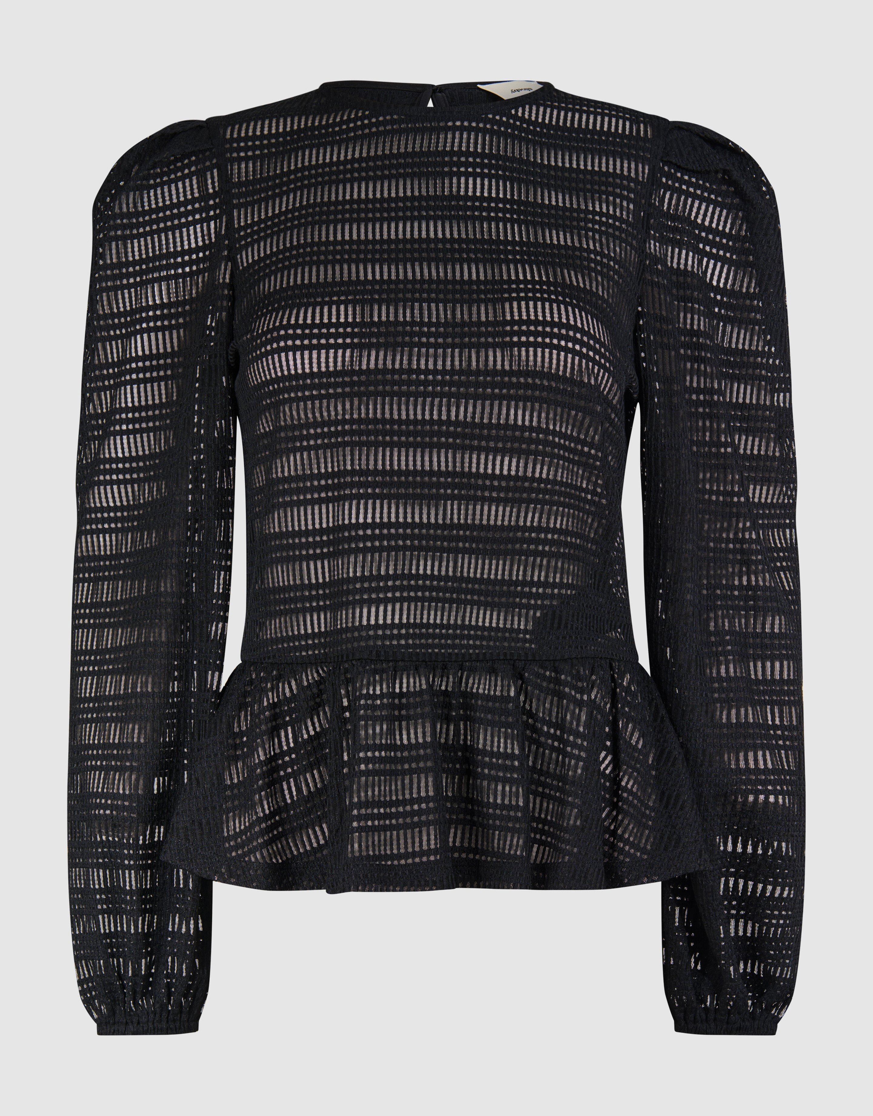 Mesh Structuur Top Zwart SHOEBY WOMEN