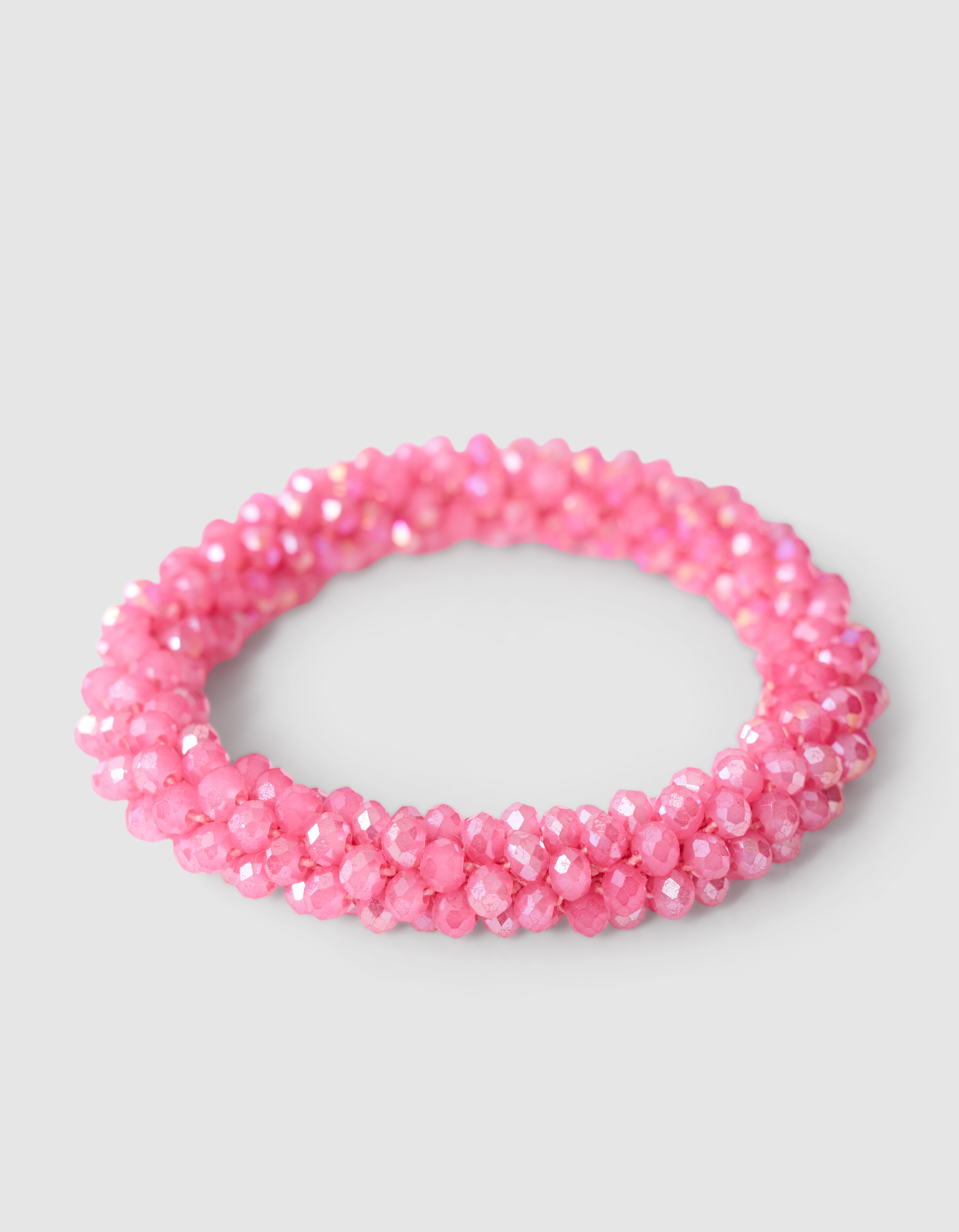 Beaded Haarelastiek Roze SHOEBY ACCESSOIRES