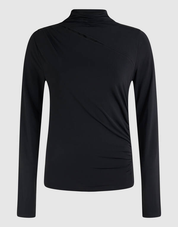 Cut Out Top Zwart SHOEBY WOMEN
