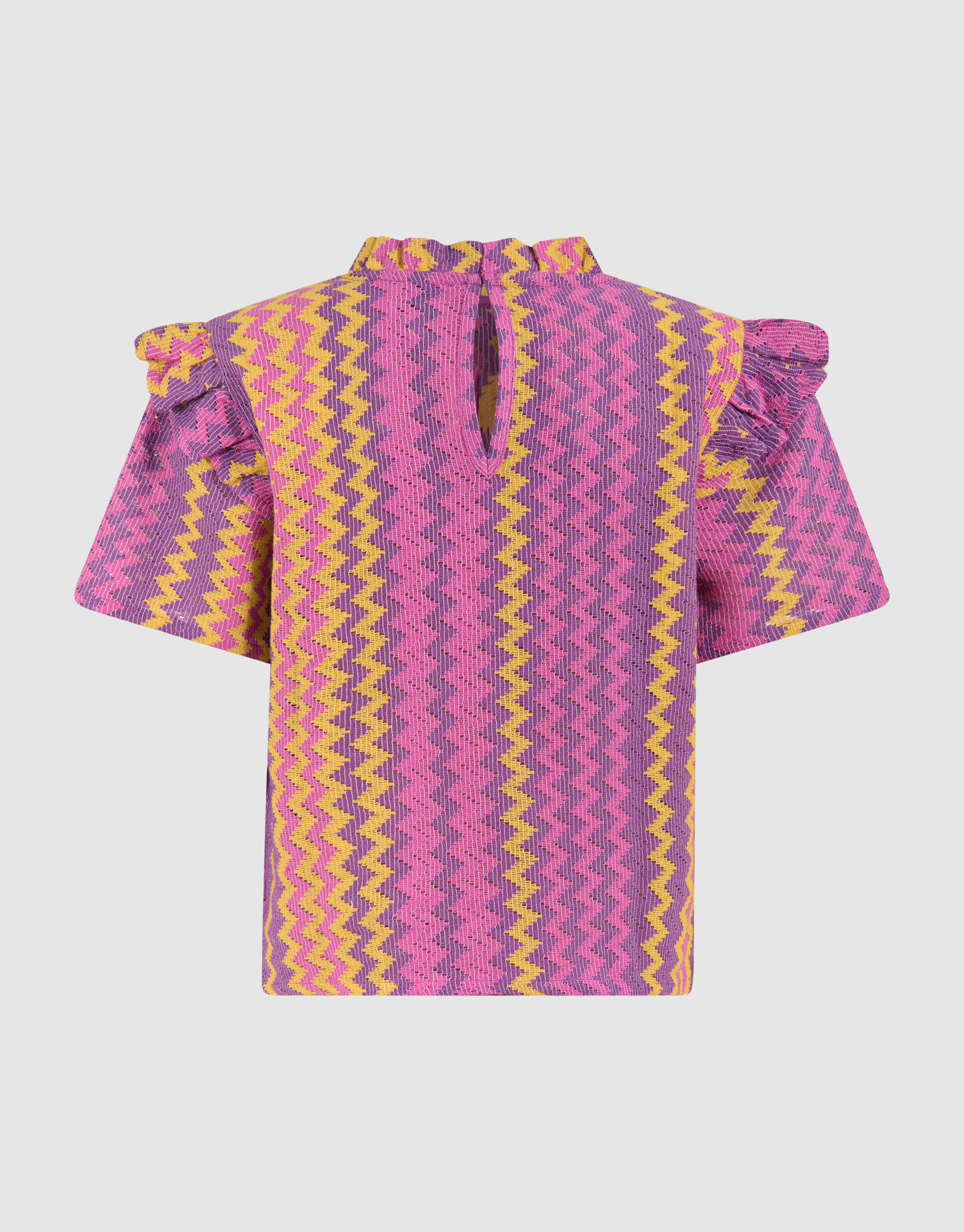 Zigzag Crochet Top Roze SHOEBY GIRLS