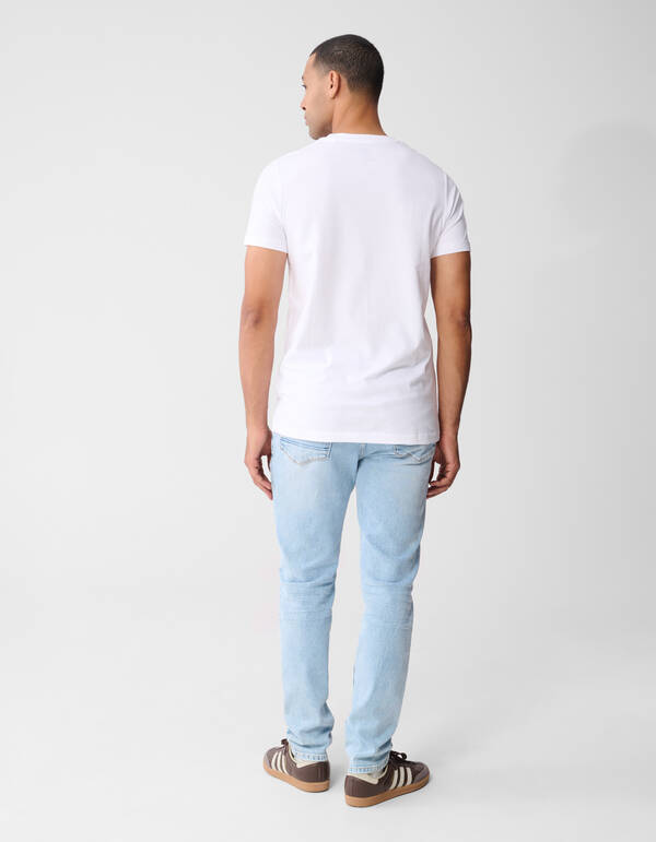 Basis T-shirt Wit SHOEBY MEN