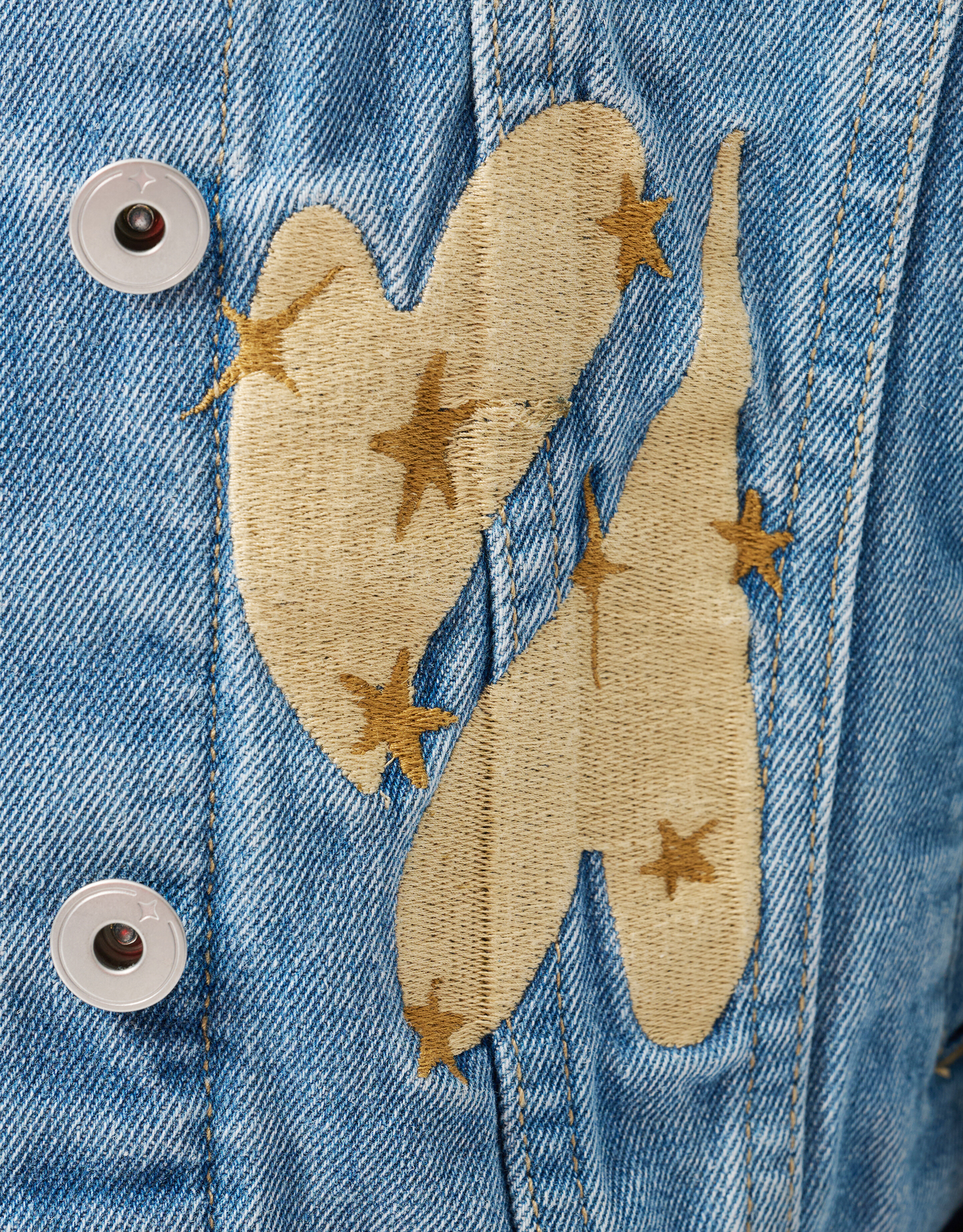 Geborduurd Denim Jack Lichtblauw SHOEBY GIRLS