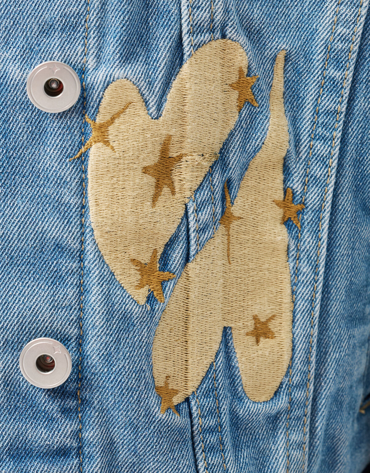 Geborduurd Denim Jack Lichtblauw SHOEBY GIRLS