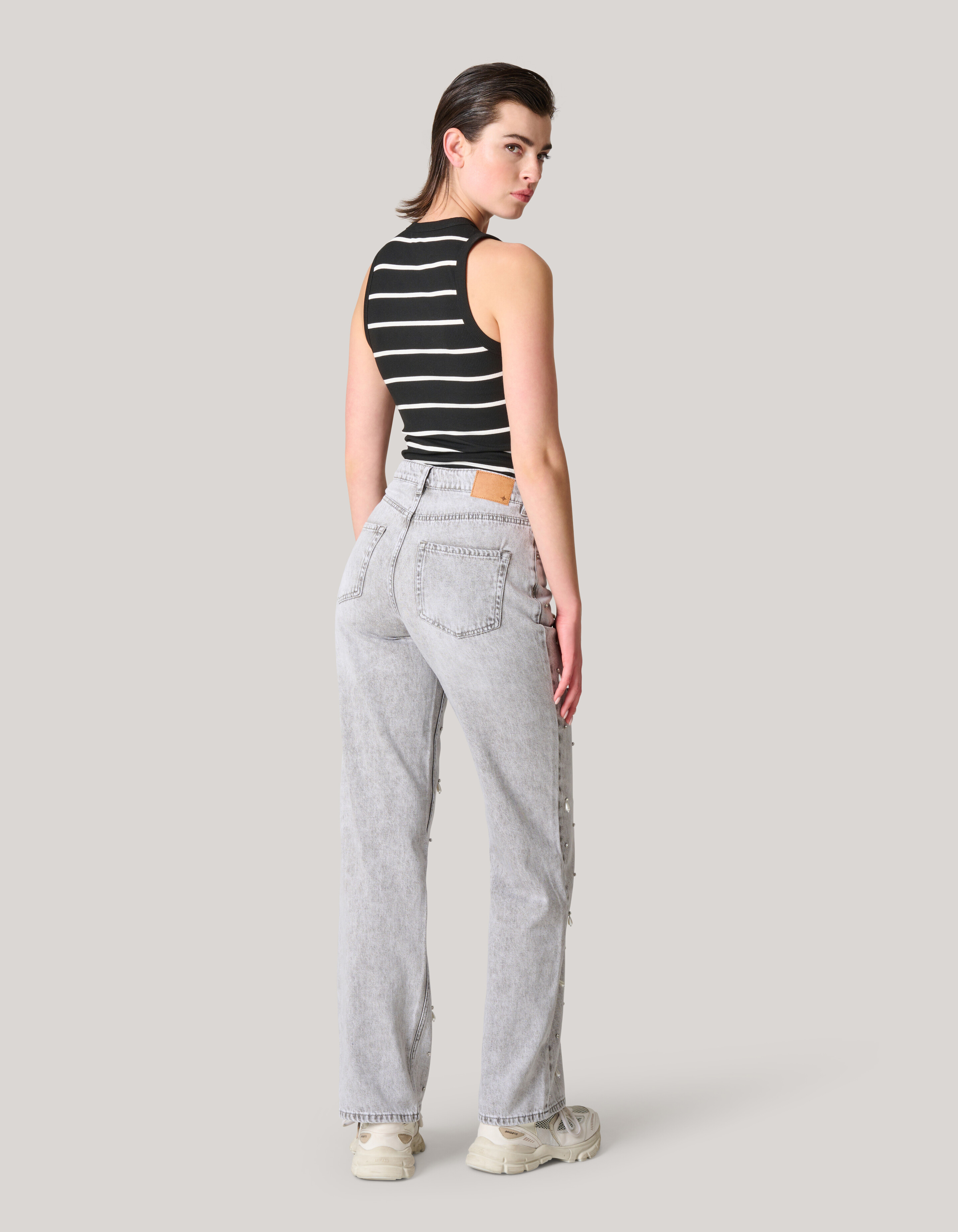 Gestreepte Tanktop Zwart/Wit SHOEBY WOMEN