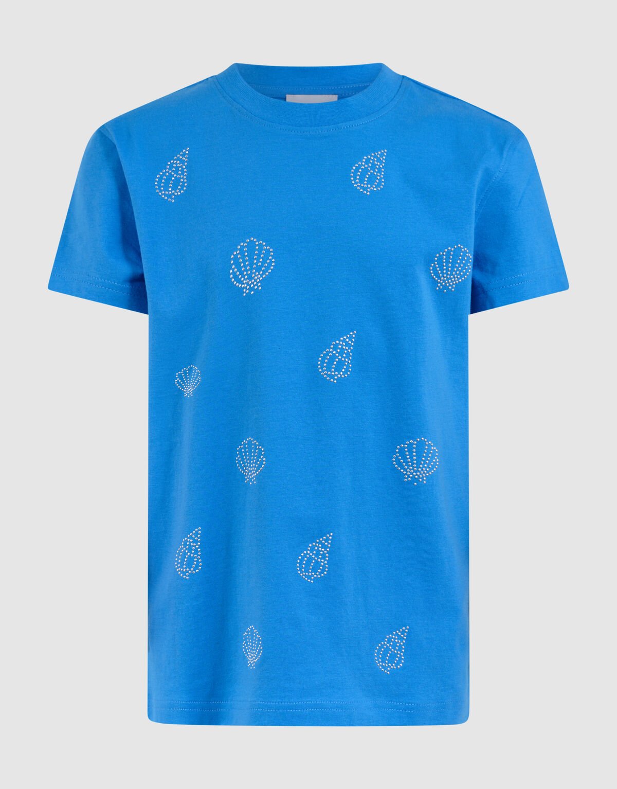 Strass Schelpen T-shirt Blauw SHOEBY GIRLS