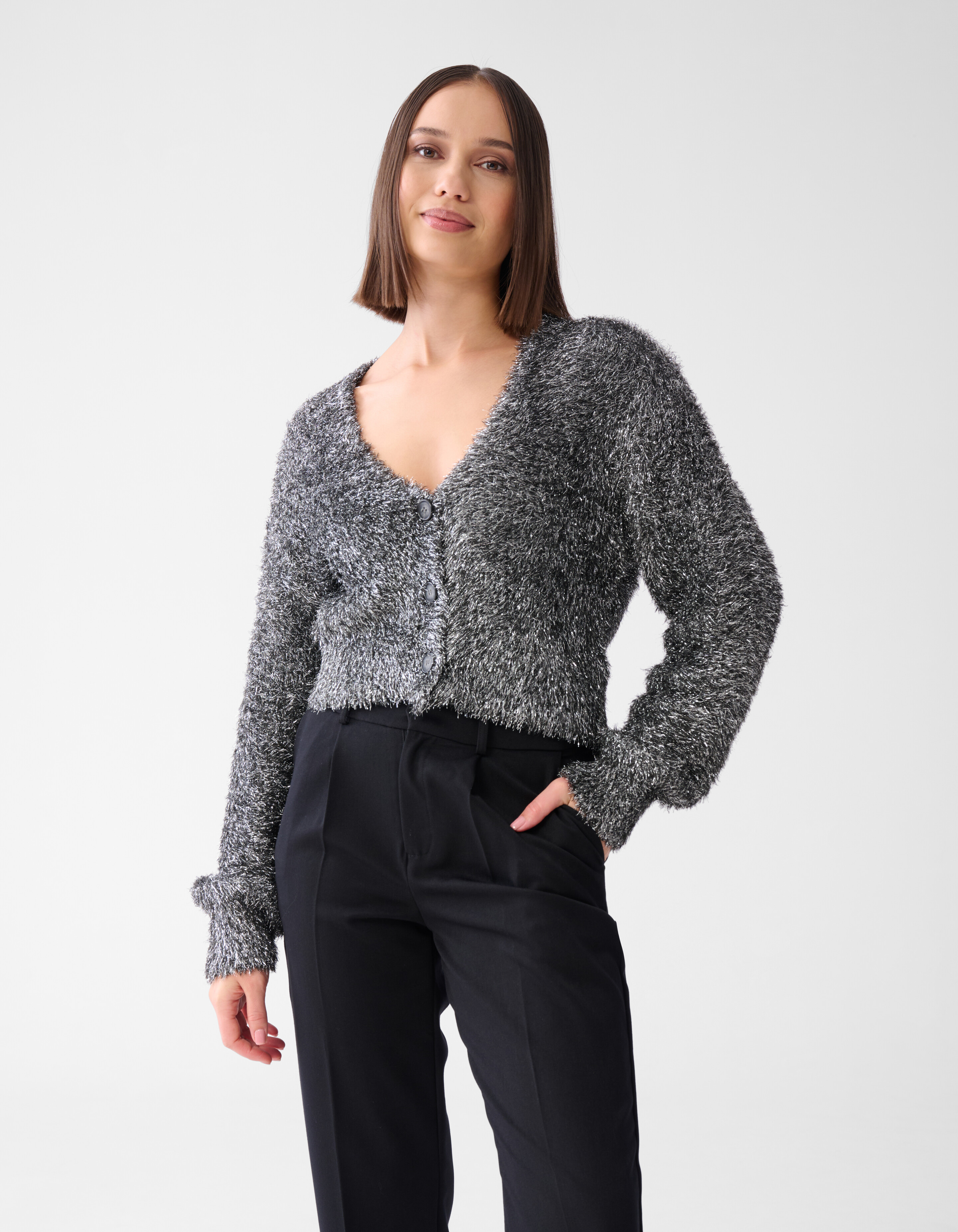 Fluffy Vest Zilver SHOEBY WOMEN