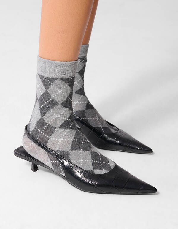 Ruiten Sokken Grijs SHOEBY ACCESSOIRES